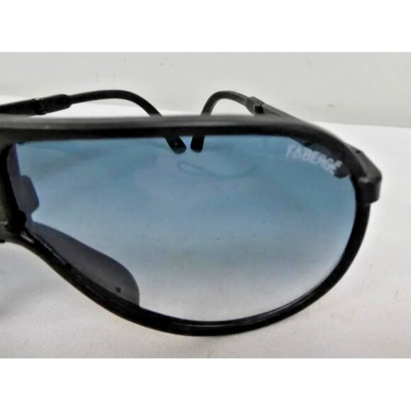 Vintage Faberge Foldable Compact Sunglasses with Leather Case - Picture 3 of 10